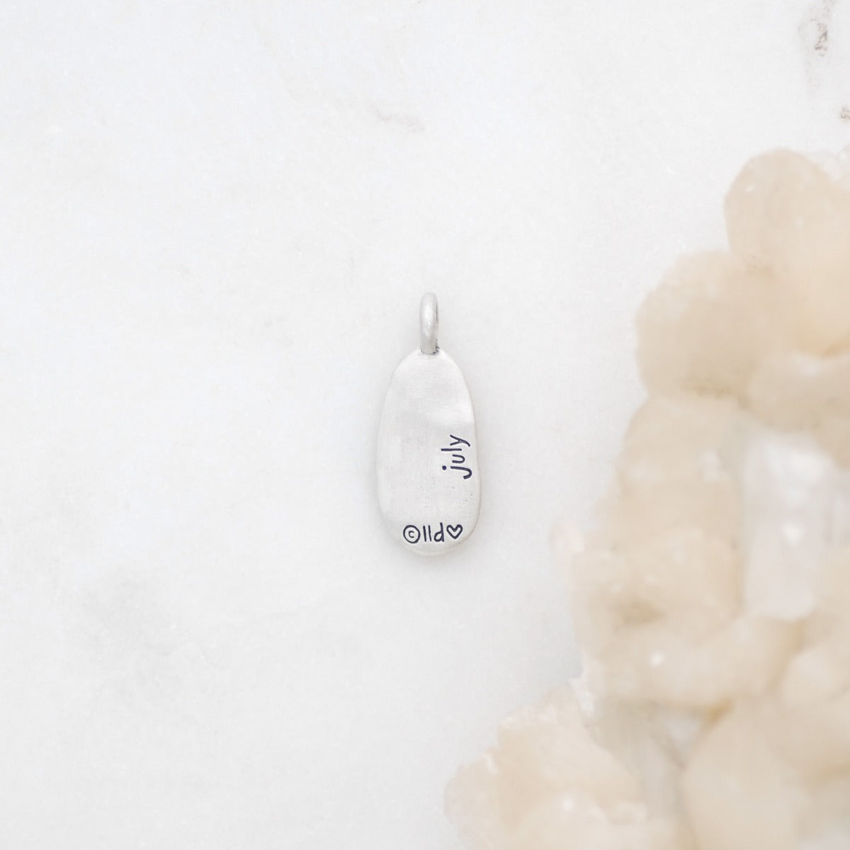 July Birth Flower Charm (Sterling Silver)