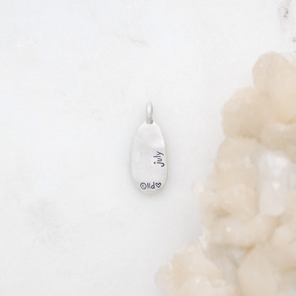 July Birth Flower Charm (Sterling Silver)