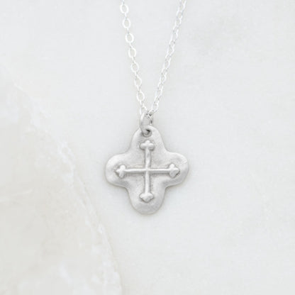 Shining Light Cross Necklace (Sterling Silver)