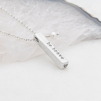 What Matters Most Necklace - 1 Side (Sterling Silver)