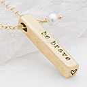 What Matters Most Necklace - 2 Sides (14K Solid Gold)