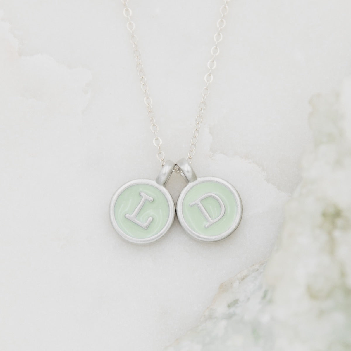 Typewriter Initial Necklace (Pewter)