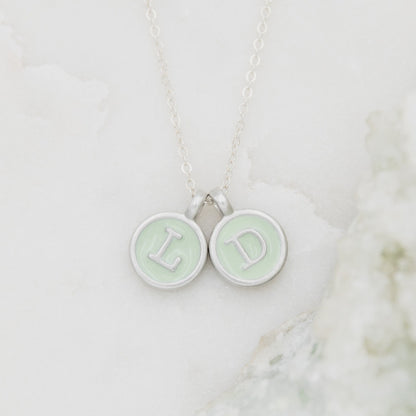 Typewriter Initial Necklace (Pewter)