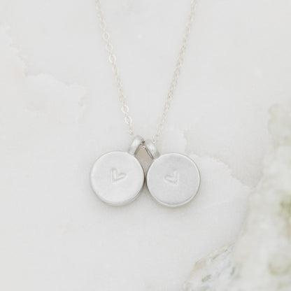 Typewriter Initial Necklace (Pewter)