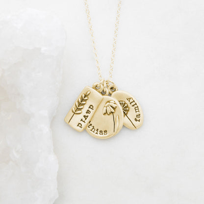Be You Wildflowers Necklace (10K Solid Gold)