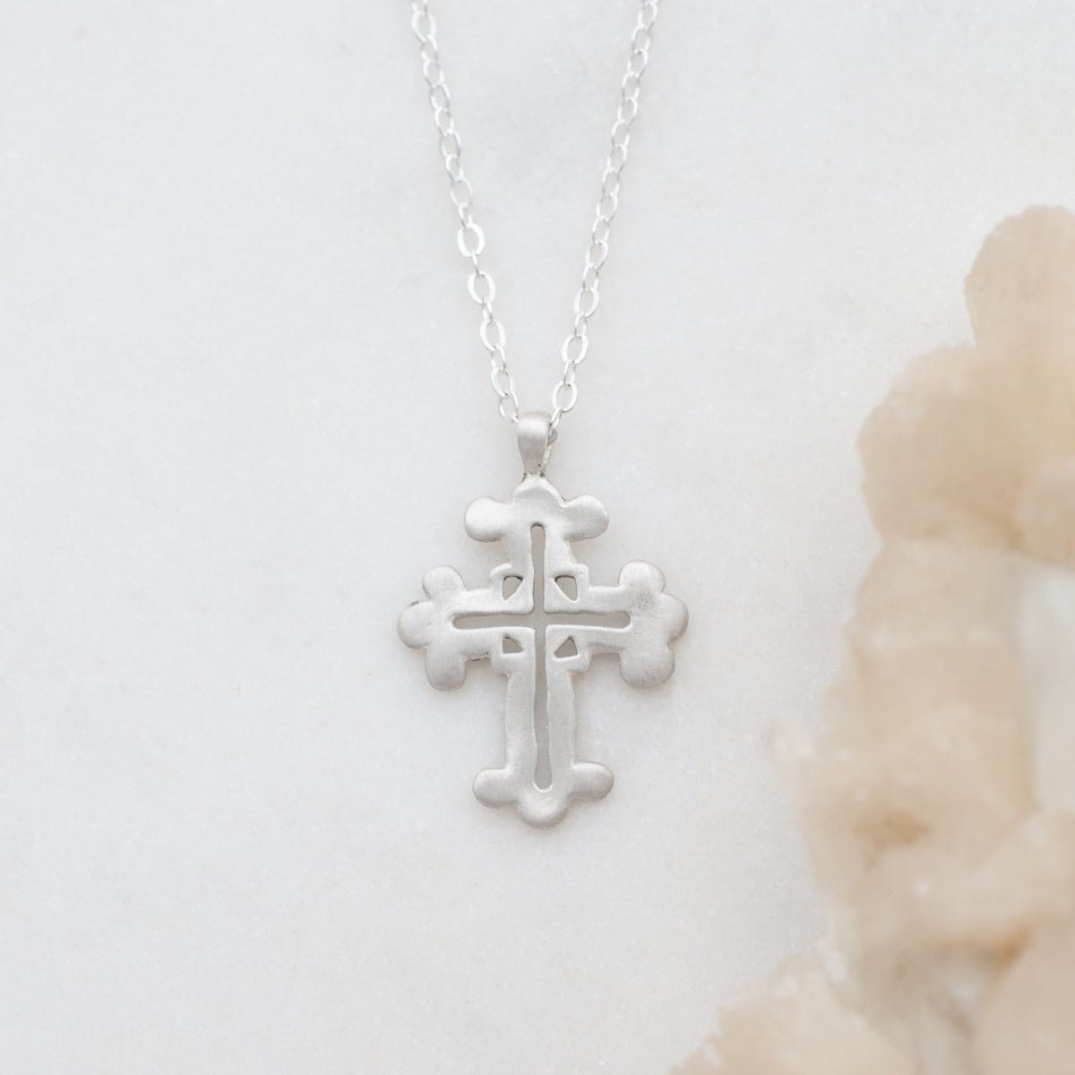 Work of Art Cross Necklace (Sterling Silver)
