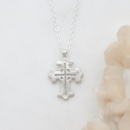 Work of Art Cross Necklace (Sterling Silver)