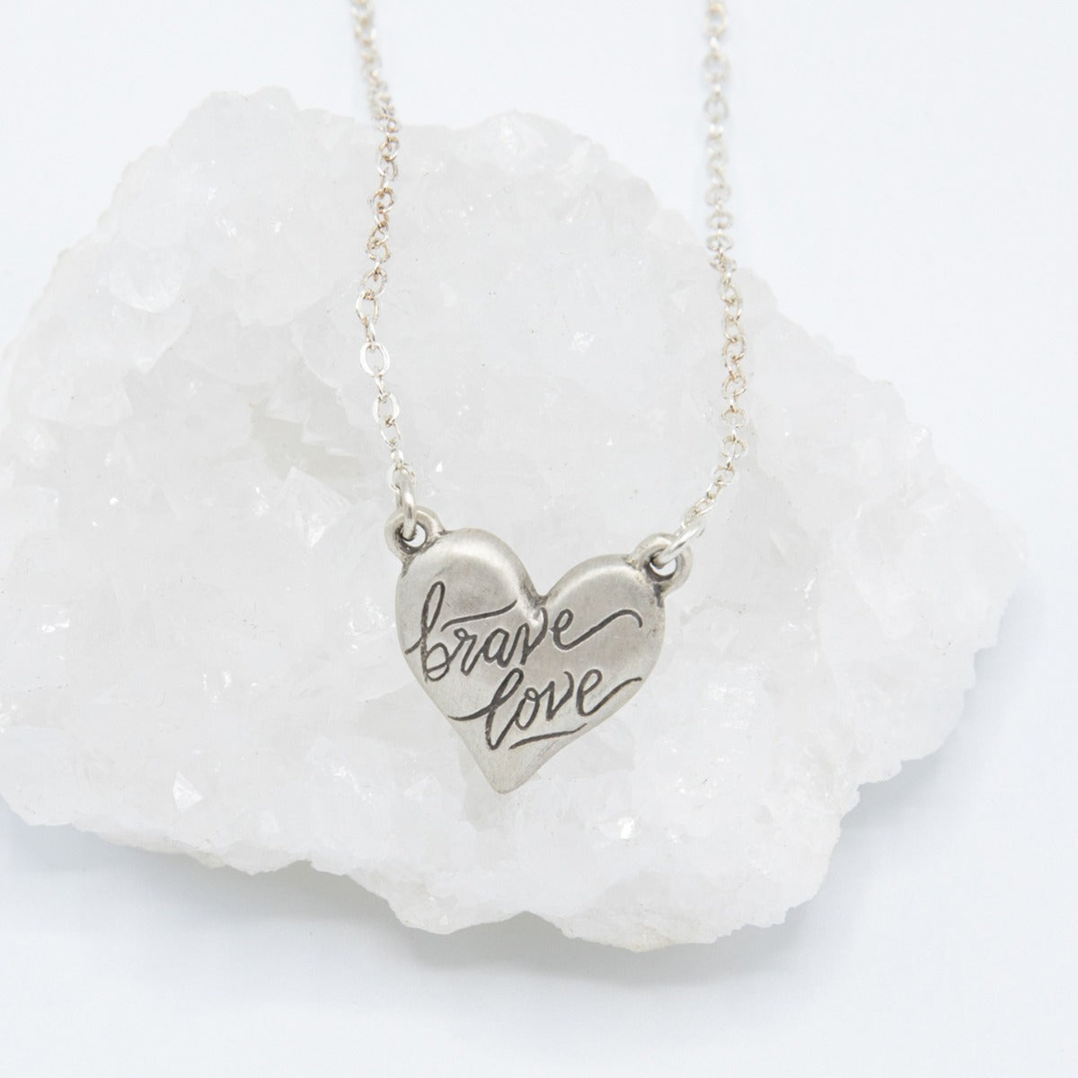 Brave Love® Emblem Necklace (Pewter) - Lisa Leonard Designs