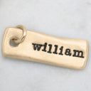 Skinny Wavy Tag (10K Solid Gold)