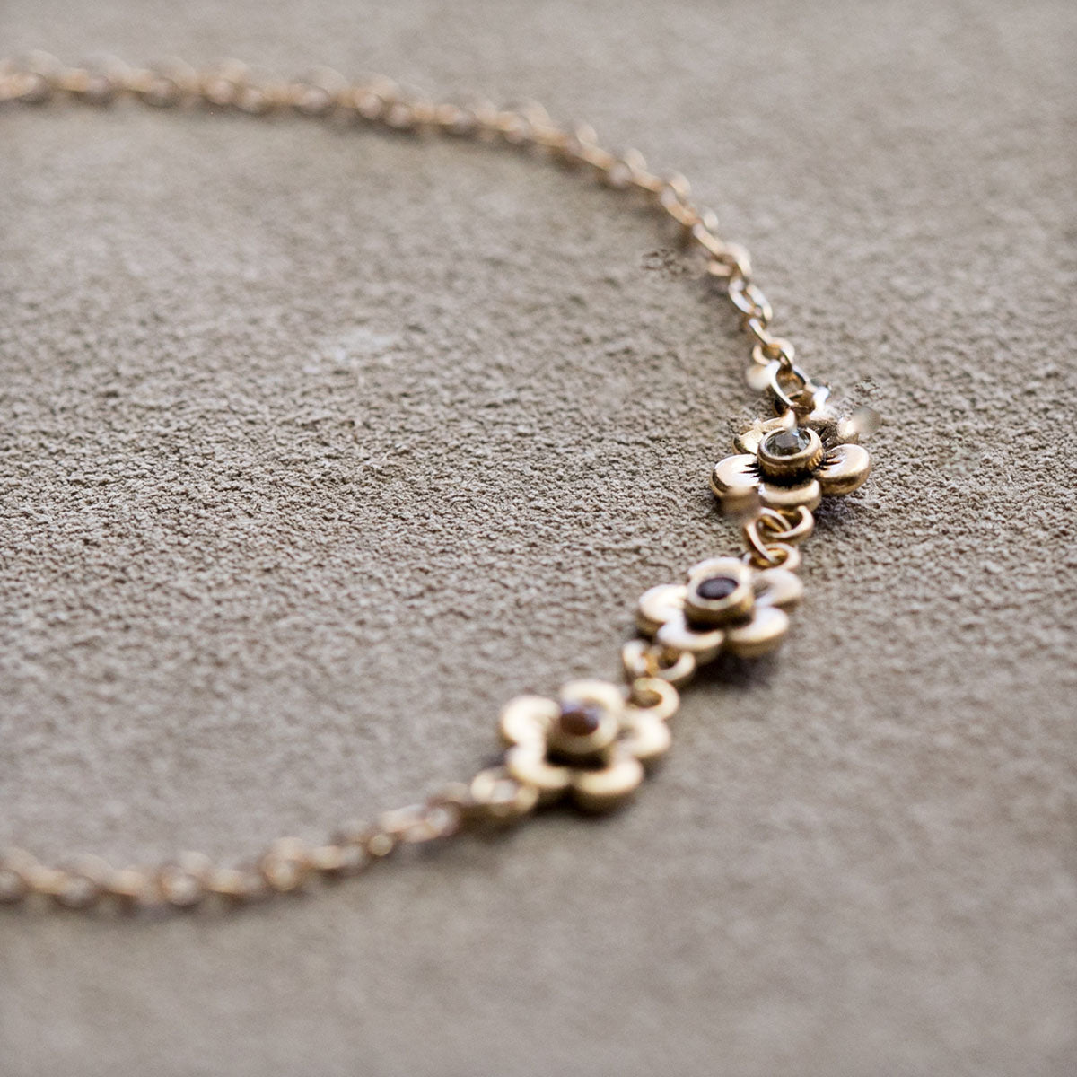 Mother's Birthstone Bloom Bracelet (Gold Plated)