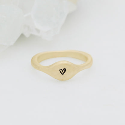 Initial Stacking Ring (10K Solid Gold)
