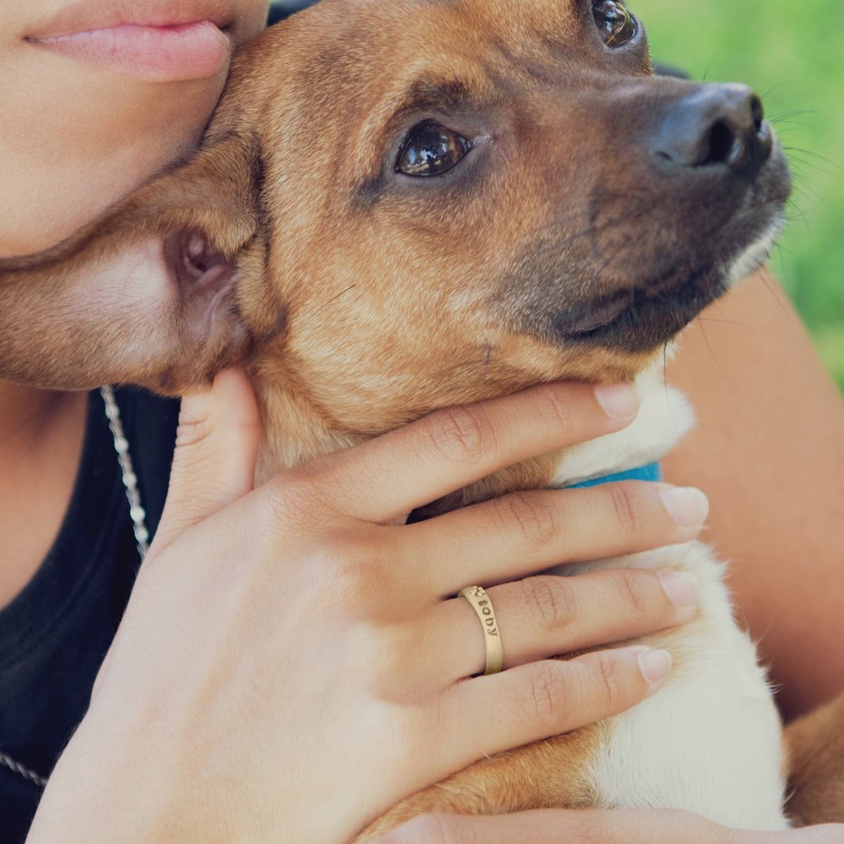 Furry Footprint Stacking Ring (Gold Vermeil)