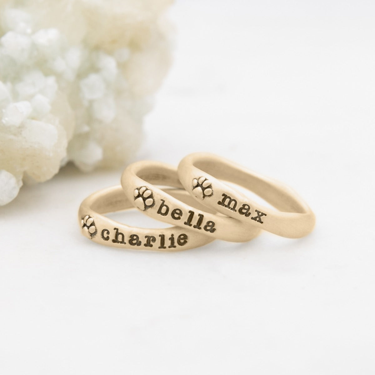 Furry Footprint Stacking Ring (14K Solid Gold) - Lisa Leonard Designs