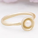Nesting Freshwater Small Pearl Ring (14K Solid Gold)