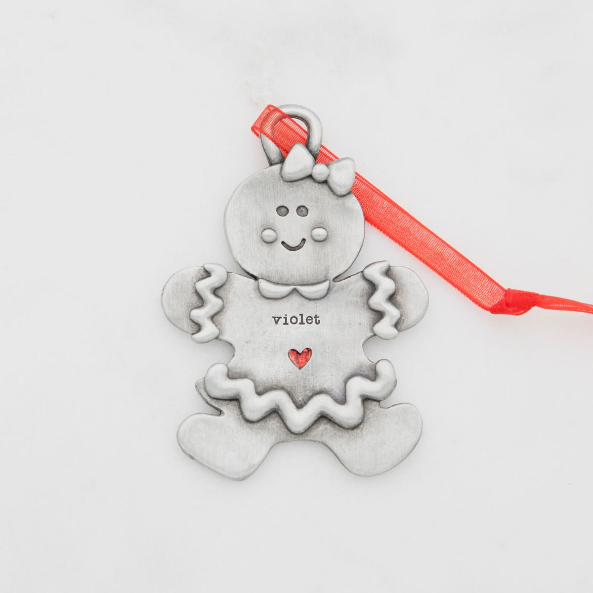 Gingerbread Girl Ornament (Pewter)