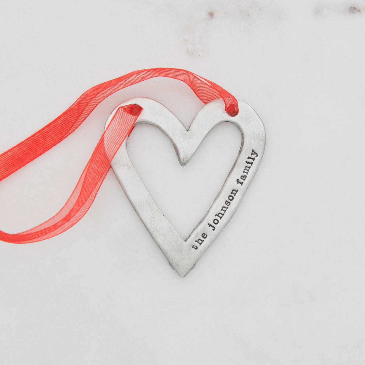 Molded Heart Ornament (Pewter)
