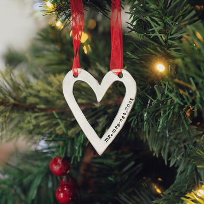 Molded Heart Ornament (Pewter)