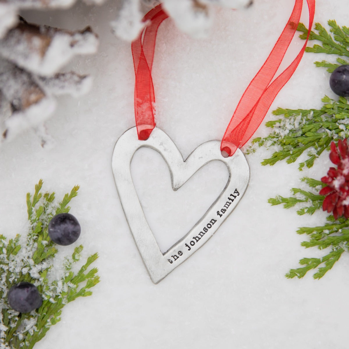 Molded Heart Ornament (Pewter)