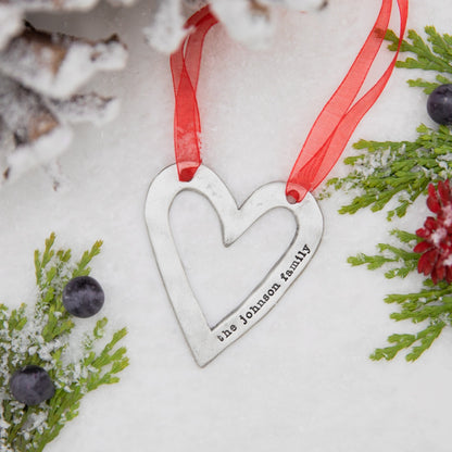Molded Heart Ornament (Pewter)