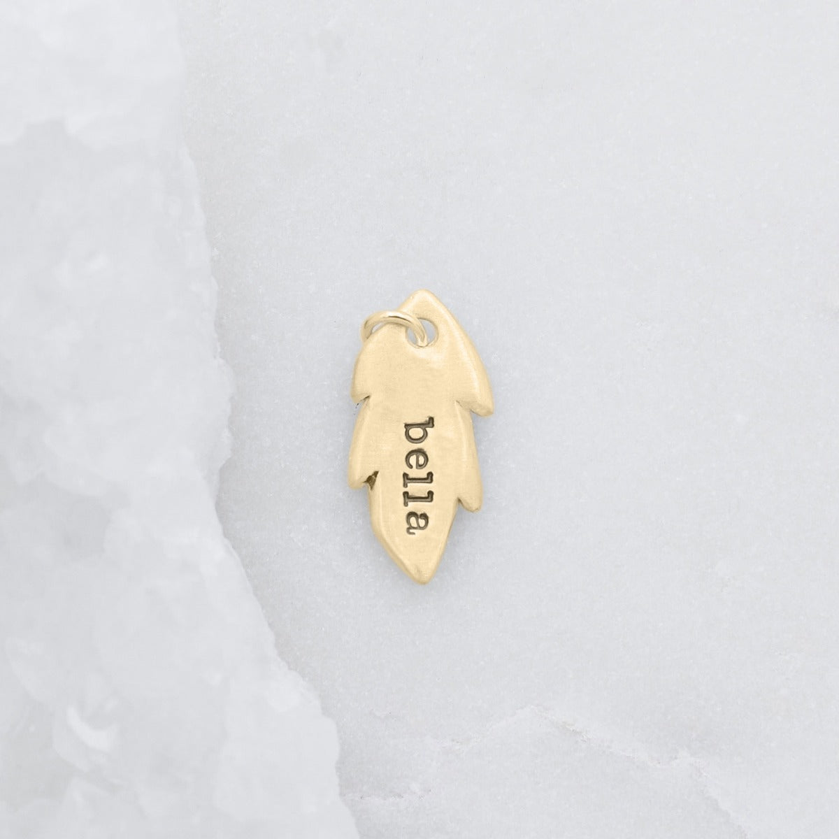 Feather Tag (14K Solid Gold)