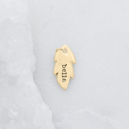 Feather Tag (14K Solid Gold)
