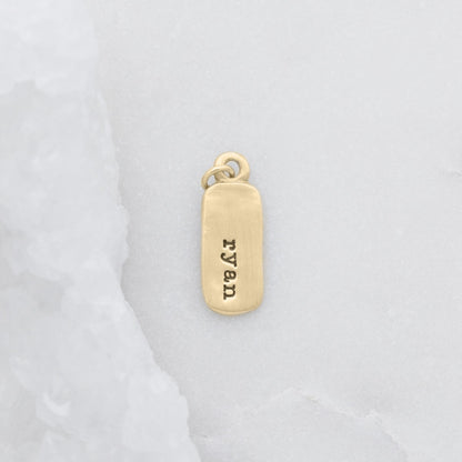 Rounded Corners Tag (10K Solid Gold)