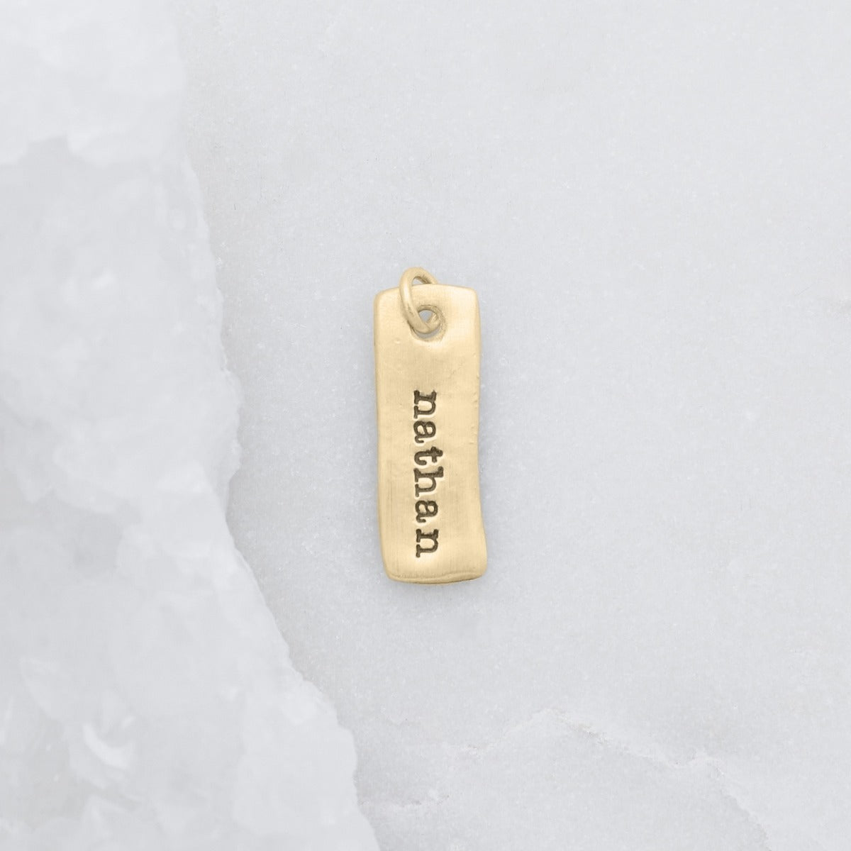 Skinny Wavy Tag (10K Solid Gold)