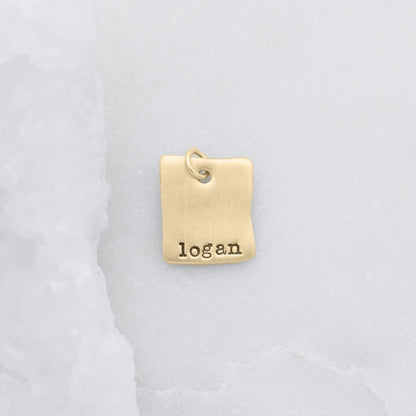 Square Tag (14K Solid Gold)