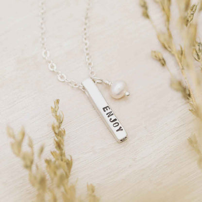 Word of the Year Necklace - 1 Side (Sterling Silver)