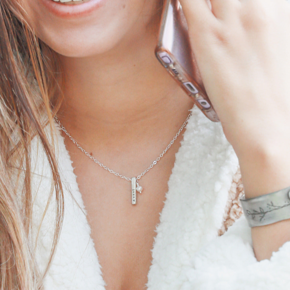 Word of the Year Necklace - 2 Sides (Sterling Silver)