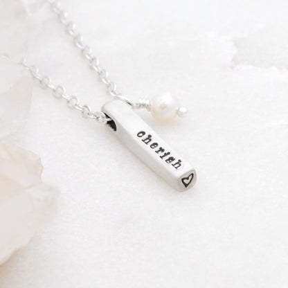 Word of the Year Necklace - 1 Side (Sterling Silver)