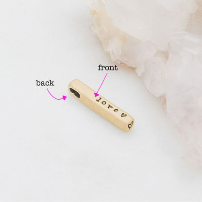 Word of the Year Charm - 2 Sides (14K Solid Gold)