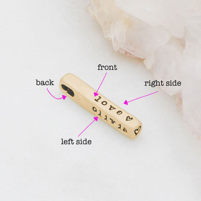 Word of the Year Charm - 4 Sides (14K Solid Gold)