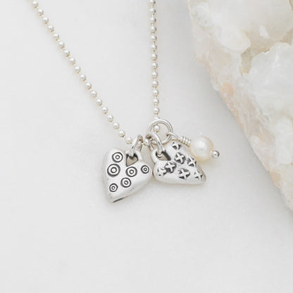 Light + Bright Hearts Necklace (Sterling Silver)