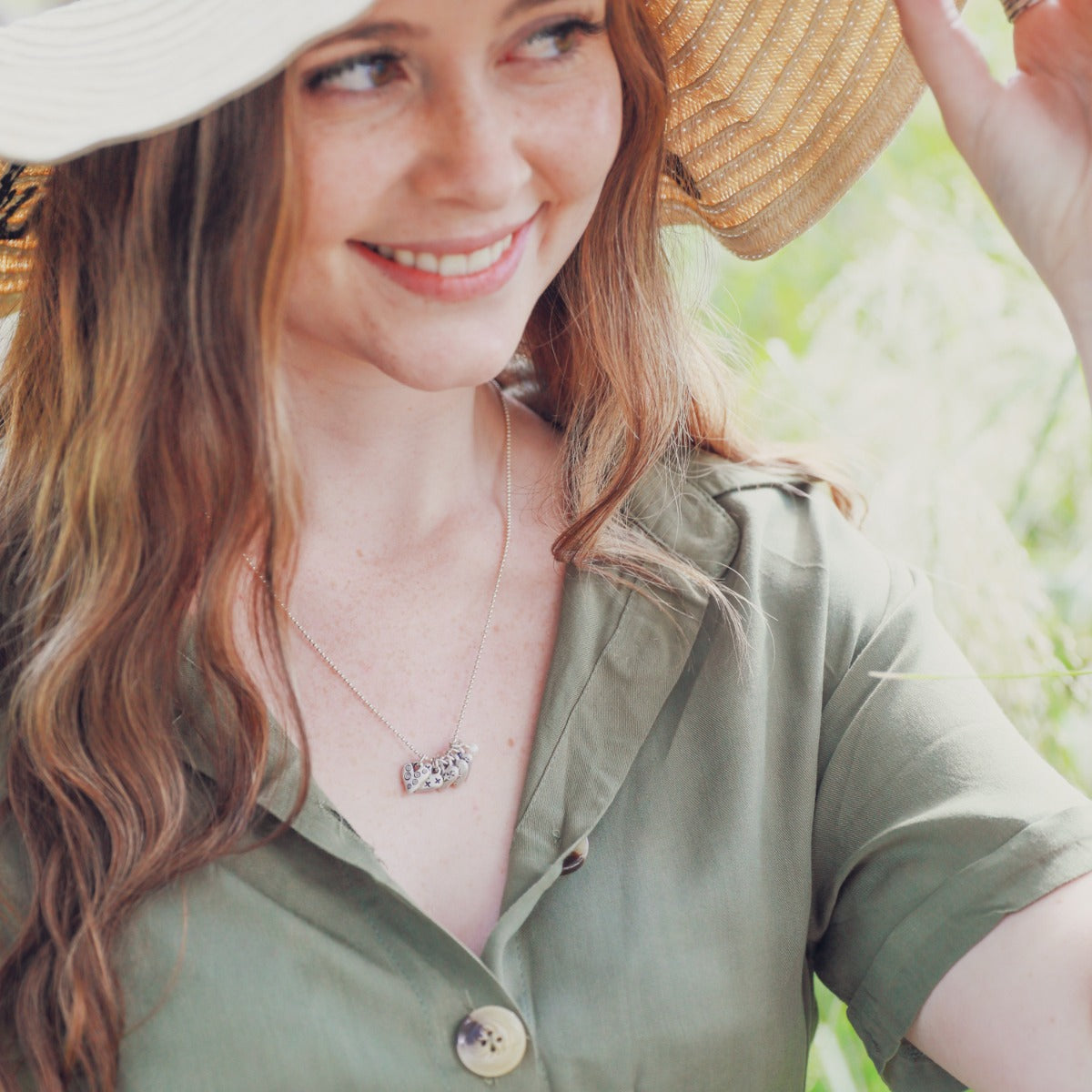 Light + Bright Hearts Necklace (Sterling Silver)