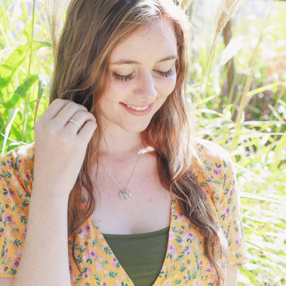 Light + Bright Hearts Necklace (Sterling Silver)