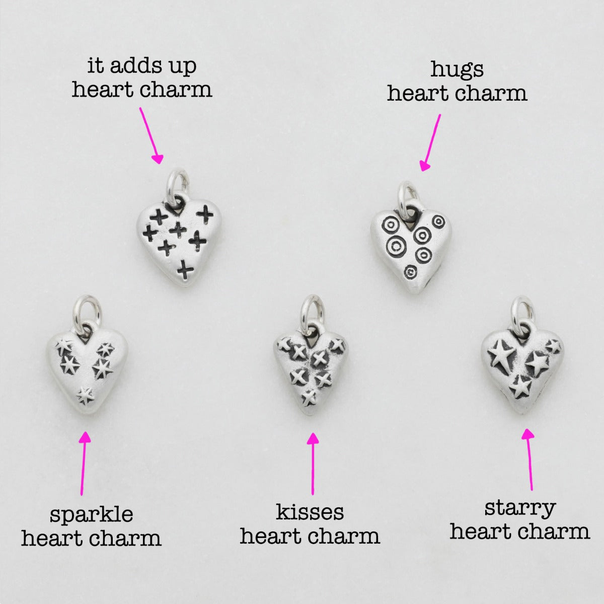 Light + Bright Hearts Necklace (Sterling Silver)