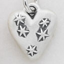 Sparkle Heart Charm (Sterling Silver)