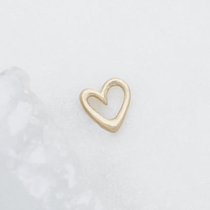 Love Grows 1/4" Tiny Heart charm (10K Solid Gold)