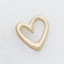 Love Grows 1/4" Tiny Heart charm (10K Solid Gold)
