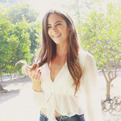 Twinkle Little Stars Necklace (Sterling Silver & Brass)