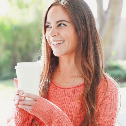 My Darling Ones Initial Necklace (14K Solid Gold)