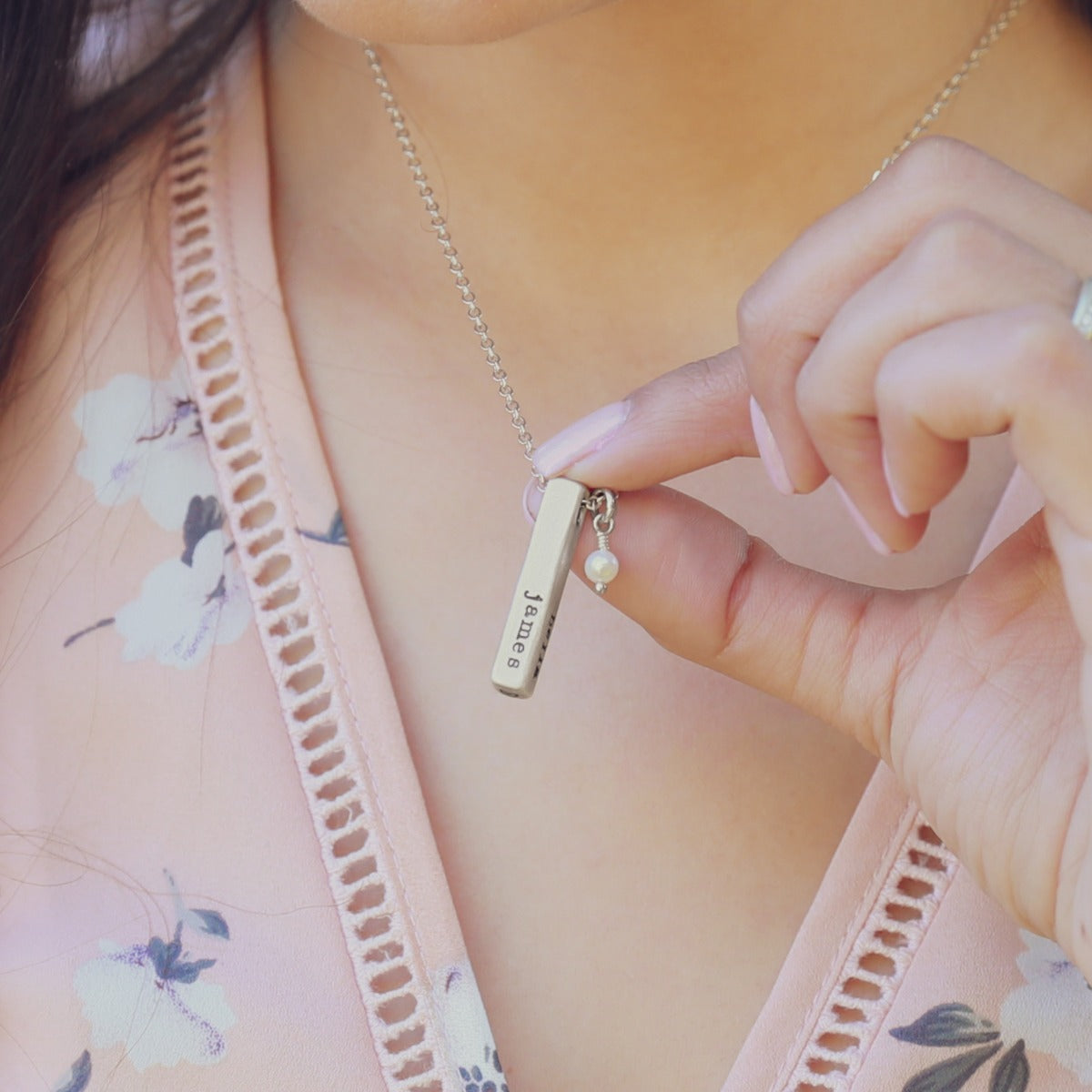 What Matters Most Necklace - 4 Sides (Sterling Silver)