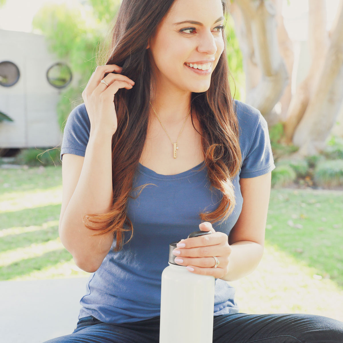 What Matters Most Necklace - 1 Side (14K Solid Gold)