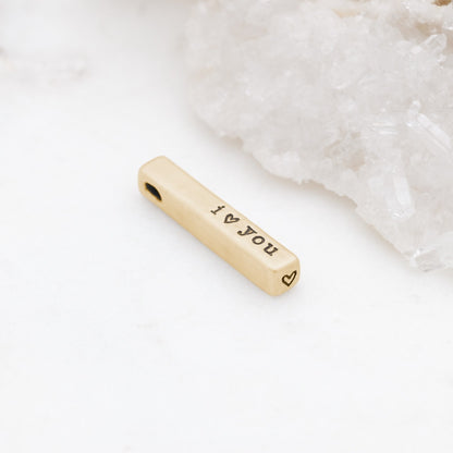 What Matters Most Charm - 2 Sides (10K Solid Gold)
