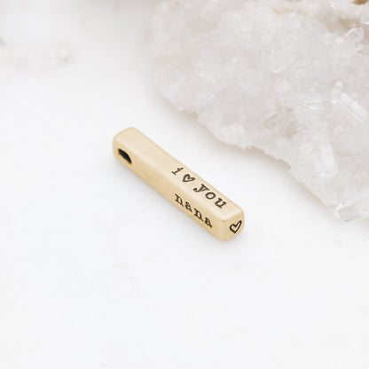 What Matters Most Charm - 3 Sides (10K Solid Gold)