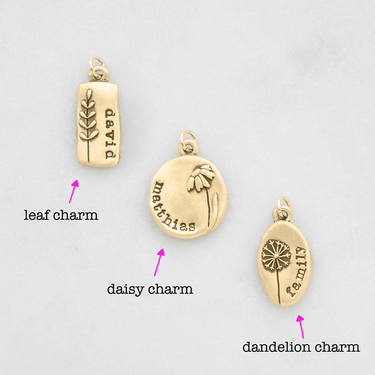 Be You Wildflowers Necklace (10K Solid Gold)