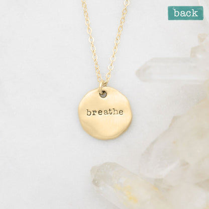 Be You Disc Necklace (10K Solid Gold)