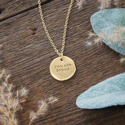 Be You Disc Necklace (10K Solid Gold)