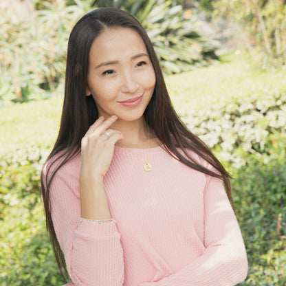 Be You Disc Necklace (10K Solid Gold)